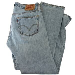 Levis 501 button fly jeans light wash straight leg W34 L34 vintage Y2K